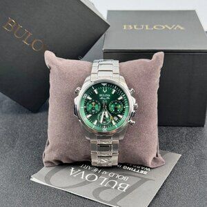 Bulova Men's Marine Star Green Dial Watch 43MM